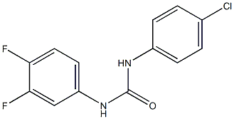 N-(4-chlorophenyl)-N'-(3,4-difluorophenyl)urea Struktur