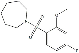 1-[(4-fluoro-2-methoxyphenyl)sulfonyl]azepane Struktur