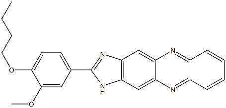 2-(4-butoxy-3-methoxyphenyl)-1H-imidazo[4,5-b]phenazine Structure