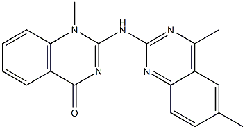 2-[(4,6-dimethyl-2-quinazolinyl)amino]-1-methyl-4(1H)-quinazolinone Structure