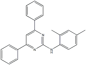 N-(2,4-dimethylphenyl)-4,6-diphenyl-2-pyrimidinamine Struktur