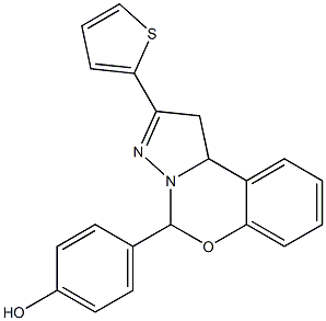 4-[2-(2-thienyl)-1,10b-dihydropyrazolo[1,5-c][1,3]benzoxazin-5-yl]phenol Structure