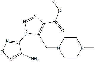 methyl 1-(4-amino-1,2,5-oxadiazol-3-yl)-5-[(4-methyl-1-piperazinyl)methyl]-1H-1,2,3-triazole-4-carboxylate,,结构式