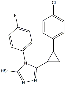 5-[2-(4-chlorophenyl)cyclopropyl]-4-(4-fluorophenyl)-4H-1,2,4-triazol-3-yl hydrosulfide,,结构式