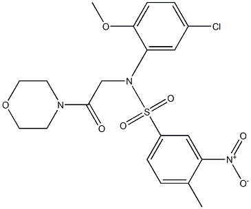 N-(5-chloro-2-methoxyphenyl)-3-nitro-4-methyl-N-[2-(4-morpholinyl)-2-oxoethyl]benzenesulfonamide