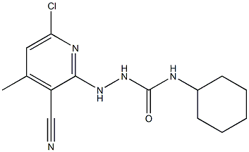  2-(6-chloro-3-cyano-4-methyl-2-pyridinyl)-N-cyclohexylhydrazinecarboxamide