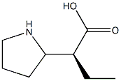 (2S)-2-(2-Pyrrolidinyl)butanoic acid 化学構造式