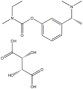 Ethylmethylcarbamic acid (R)-3-[1-(dimethylamino)ethyl]phenyl ester hydrogen (R,R)-tartrate Struktur