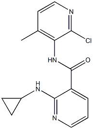 N-(2-chloro-4-methyl-3-pyridinyl)-2-(cyclopropylamino)-3-pyridinecarboxamide 结构式