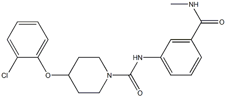 4-(2-chlorophenoxy)-N-(3-(methylcarbamoyl)-phenyl)piperidine-1-carboxamide,1058702-79-6,结构式