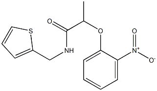 2-(2-nitrophenoxy)-N-(2-thienylmethyl)propanamide,,结构式