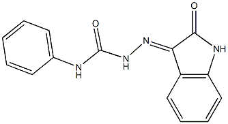 2-(2-oxo-1,2-dihydro-3H-indol-3-ylidene)-N-phenyl-1-hydrazinecarboxamide 化学構造式