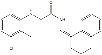 2-(3-chloro-2-methylanilino)-N'-[3,4-dihydro-1(2H)-naphthalenylidene]acetohydrazide