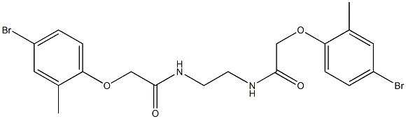 2-(4-bromo-2-methylphenoxy)-N-(2-{[2-(4-bromo-2-methylphenoxy)acetyl]amino}ethyl)acetamide Structure