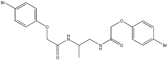 2-(4-bromophenoxy)-N-(2-{[2-(4-bromophenoxy)acetyl]amino}-1-methylethyl)acetamide 结构式