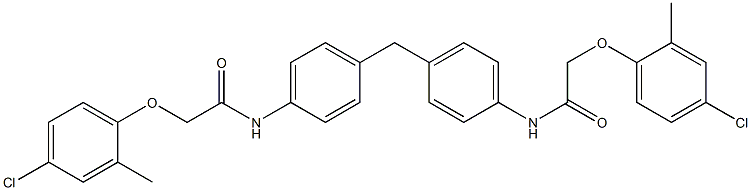 2-(4-chloro-2-methylphenoxy)-N-[4-(4-{[2-(4-chloro-2-methylphenoxy)acetyl]amino}benzyl)phenyl]acetamide Structure