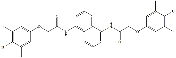 2-(4-chloro-3,5-dimethylphenoxy)-N-(5-{[2-(4-chloro-3,5-dimethylphenoxy)acetyl]amino}-1-naphthyl)acetamide Structure