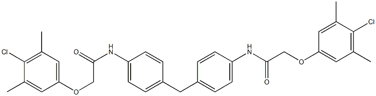 2-(4-chloro-3,5-dimethylphenoxy)-N-[4-(4-{[2-(4-chloro-3,5-dimethylphenoxy)acetyl]amino}benzyl)phenyl]acetamide|