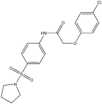  2-(4-chlorophenoxy)-N-[4-(1-pyrrolidinylsulfonyl)phenyl]acetamide