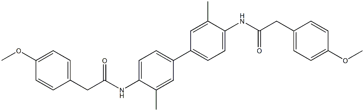 2-(4-methoxyphenyl)-N-(4'-{[2-(4-methoxyphenyl)acetyl]amino}-3,3'-dimethyl[1,1'-biphenyl]-4-yl)acetamide Structure
