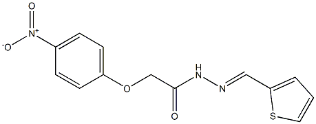 2-(4-nitrophenoxy)-N'-[(E)-2-thienylmethylidene]acetohydrazide Structure