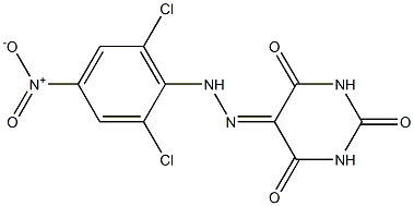 2,4,5,6(1H,3H)-pyrimidinetetrone 5-[N-(2,6-dichloro-4-nitrophenyl)hydrazone] Structure