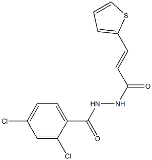 2,4-dichloro-N'-[(E)-3-(2-thienyl)-2-propenoyl]benzohydrazide Struktur