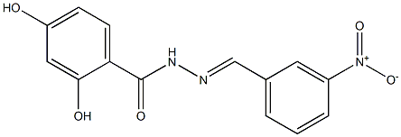 2,4-dihydroxy-N'-[(E)-(3-nitrophenyl)methylidene]benzohydrazide Structure