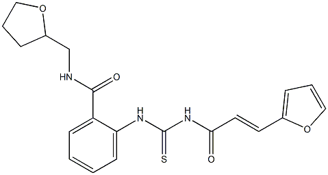  2-[({[(E)-3-(2-furyl)-2-propenoyl]amino}carbothioyl)amino]-N-(tetrahydro-2-furanylmethyl)benzamide