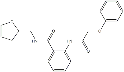 2-[(2-phenoxyacetyl)amino]-N-(tetrahydro-2-furanylmethyl)benzamide Structure