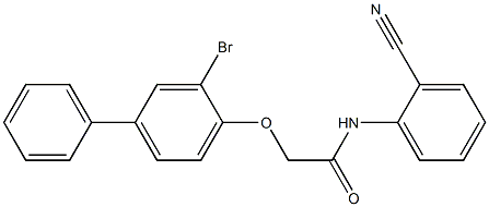 2-[(3-bromo[1,1'-biphenyl]-4-yl)oxy]-N-(2-cyanophenyl)acetamide,,结构式