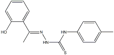 2-[(E)-1-(2-hydroxyphenyl)ethylidene]-N-(4-methylphenyl)-1-hydrazinecarbothioamide 结构式
