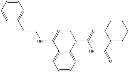  2-[{[(cyclohexylcarbonyl)amino]carbothioyl}(methyl)amino]-N-phenethylbenzamide