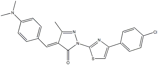 2-[4-(4-chlorophenyl)-1,3-thiazol-2-yl]-4-{(E)-[4-(dimethylamino)phenyl]methylidene}-5-methyl-2,4-dihydro-3H-pyrazol-3-one