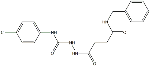 2-[4-(benzylamino)-4-oxobutanoyl]-N-(4-chlorophenyl)-1-hydrazinecarboxamide,,结构式