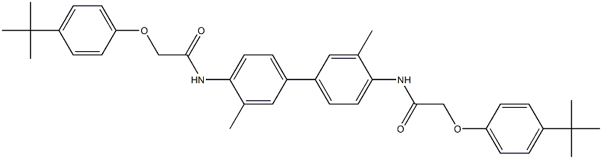 2-[4-(tert-butyl)phenoxy]-N-[4'-({2-[4-(tert-butyl)phenoxy]acetyl}amino)-3,3'-dimethyl[1,1'-biphenyl]-4-yl]acetamide 结构式