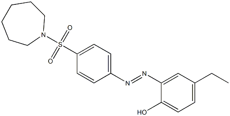 2-{(E)-2-[4-(1-azepanylsulfonyl)phenyl]diazenyl}-4-ethylphenol Struktur