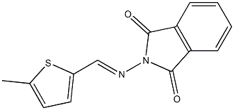 2-{[(E)-(5-methyl-2-thienyl)methylidene]amino}-1H-isoindole-1,3(2H)-dione Struktur