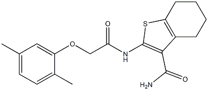 2-{[2-(2,5-dimethylphenoxy)acetyl]amino}-4,5,6,7-tetrahydro-1-benzothiophene-3-carboxamide