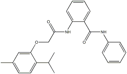 2-{[2-(2-isopropyl-5-methylphenoxy)acetyl]amino}-N-phenylbenzamide Structure