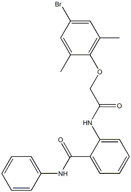 2-{[2-(4-bromo-2,6-dimethylphenoxy)acetyl]amino}-N-phenylbenzamide Structure