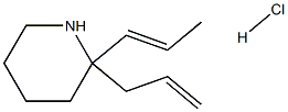 2-allyl-2-[(1E)-prop-1-enyl]piperidine hydrochloride,,结构式
