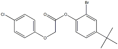 2-bromo-4-(tert-butyl)phenyl 2-(4-chlorophenoxy)acetate Structure