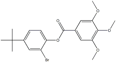 2-bromo-4-(tert-butyl)phenyl 3,4,5-trimethoxybenzoate Structure