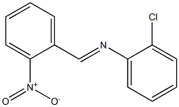 N-(2-chlorophenyl)-N-[(E)-(2-nitrophenyl)methylidene]amine 化学構造式