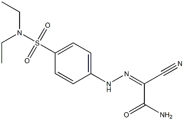 2-cyano-2-((Z)-2-{4-[(diethylamino)sulfonyl]phenyl}hydrazono)acetamide