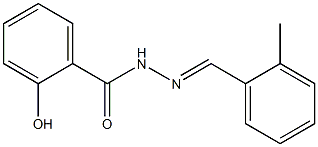 2-hydroxy-N'-[(E)-(2-methylphenyl)methylidene]benzohydrazide,,结构式