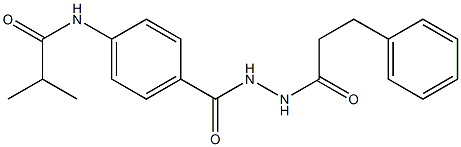 2-methyl-N-(4-{[2-(3-phenylpropanoyl)hydrazino]carbonyl}phenyl)propanamide Structure