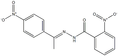 2-nitro-N'-[(E)-1-(4-nitrophenyl)ethylidene]benzohydrazide Struktur