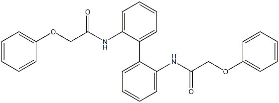 2-phenoxy-N-{2'-[(2-phenoxyacetyl)amino][1,1'-biphenyl]-2-yl}acetamide 结构式